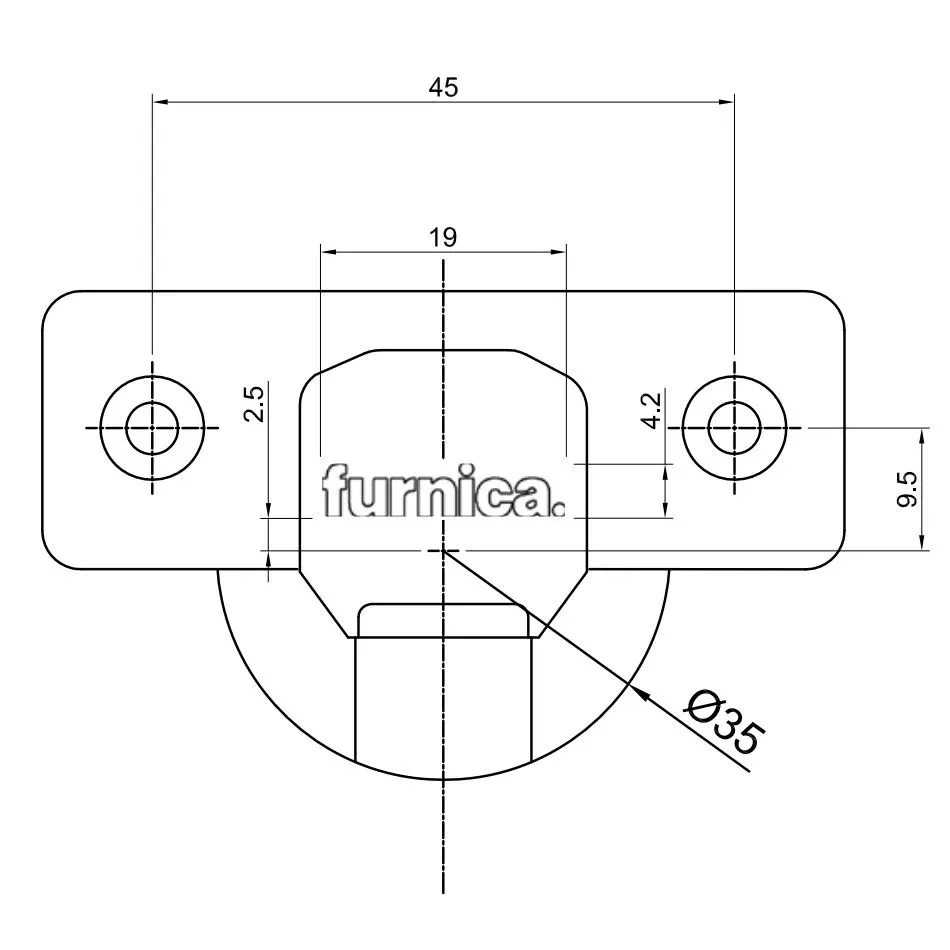 110° Charnière fermeture silencieuse, H0 plaque de montage avec vis EURO, portes superposées – Image 4