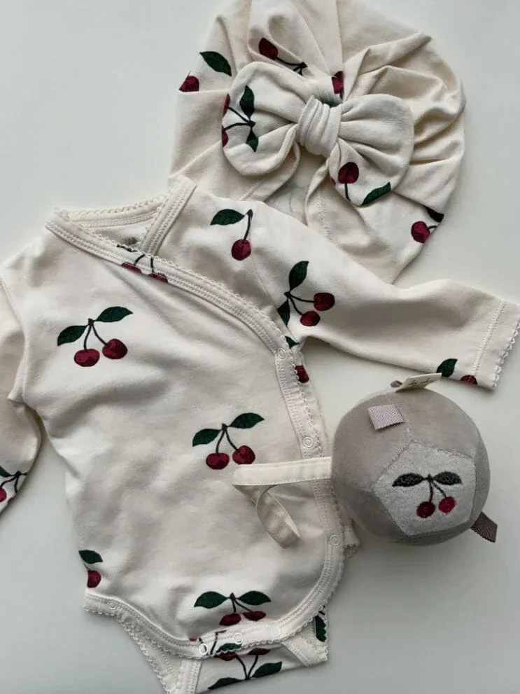 Body nouveau-né manches longues - Ma grande cerise - Konges Slojd – Image 2