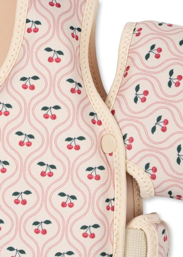 Gilet flottant Hollis avec brassards - Cherry pink motif - Konges Slojd – Image 2